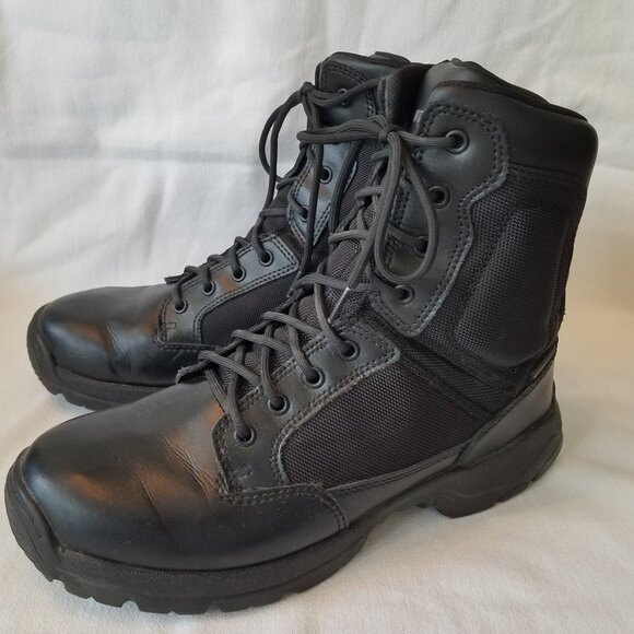 Interceptor Tactical Boots Side Zip Size 10 Black Combat Men’s EUC - Picture 4 of 8